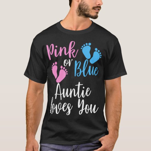 Geslacht onthullen tante Shirt roze of blauw tante (Voorkant)
