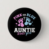 Geslacht onthullen tante tante ronde button 5,7 cm (Voorkant)