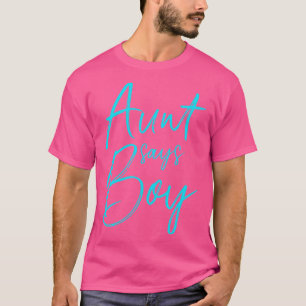 Geslacht onthullen tante zegt jongen overeenkomend t-shirt