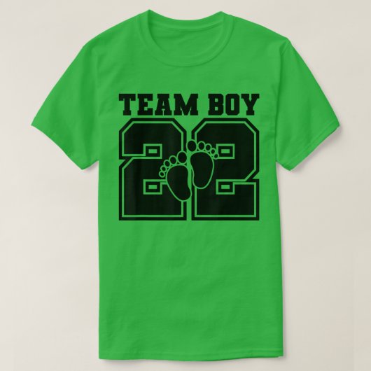 Geslacht onthullen Team Boy 2022 Matching Baby Par T-shirt (Design voorkant)