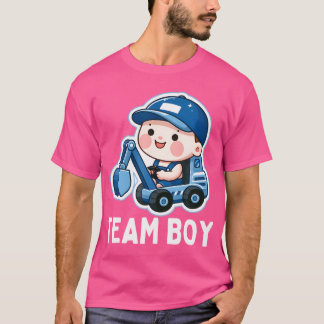Geslacht onthullen Team Boy Blue Party Baby Aankon T-shirt