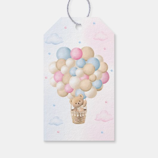 Geslacht onthullen Teddy Bear Dank u Cadeaulabel (Achterkant)