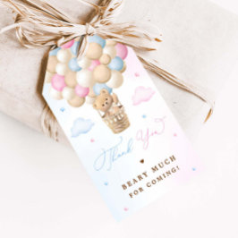 Geslacht onthullen Teddy Bear Dank u Cadeaulabel