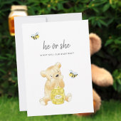 Geslacht onthullen teddy Bear Honey Bee Kaart