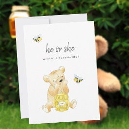 Geslacht onthullen teddy Bear Honey Bee Kaart