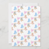 Geslacht onthullen teddybeer thema hij of zij kaart (Achterkant)