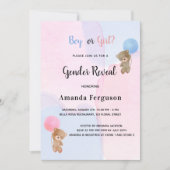 Geslacht onthullen tedy beer roze blauwe jongen me kaart (Voorkant)