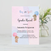 Geslacht onthullen tedy beer roze blauwe jongen me kaart (Staand voorkant)