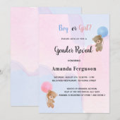 Geslacht onthullen tedy beer roze blauwe jongen me kaart (Voorkant / Achterkant)