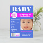 Geslacht onthullen tijdschriftenfoto PERSONALIZE Kaart (Staand voorkant)