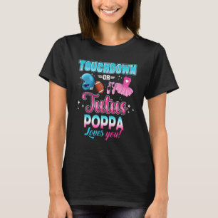 Geslacht onthullen touchdowns of tutus poppa match t-shirt