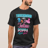 Geslacht onthullen touchdowns of tutus poppa match t-shirt (Voorkant)