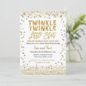 Geslacht onthullen Twinkle kleine ster Baby shower Kaart (Staand voorkant)
