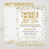 Geslacht onthullen Twinkle kleine ster Baby shower Kaart (Voorkant / Achterkant)