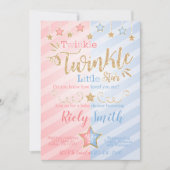Geslacht onthullen Twinkle kleine ster Baby shower Kaart (Voorkant)