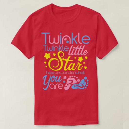 Geslacht onthullen Twinkle T-shirt (Design voorkant)