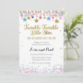 Geslacht onthullen Twinkle Twinkle kleine ster Kaart (Staand voorkant)