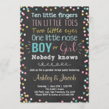 Geslacht onthullen uitnodiging Baby shower Boy of