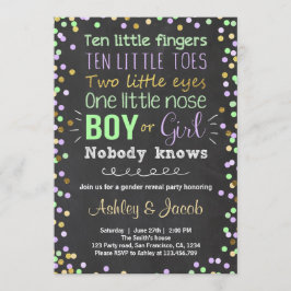 Geslacht onthullen uitnodiging Baby shower Jongen