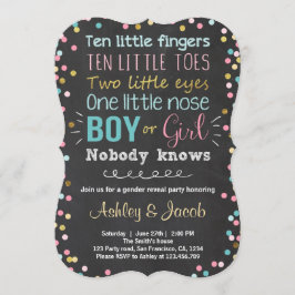 Geslacht onthullen uitnodiging Baby shower Jongen