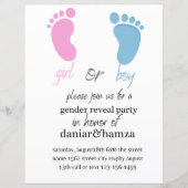 Geslacht onthullen uitnodiging, jongen of meisje,  (Voorkant)