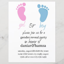 Geslacht onthullen uitnodiging, jongen of meisje, 