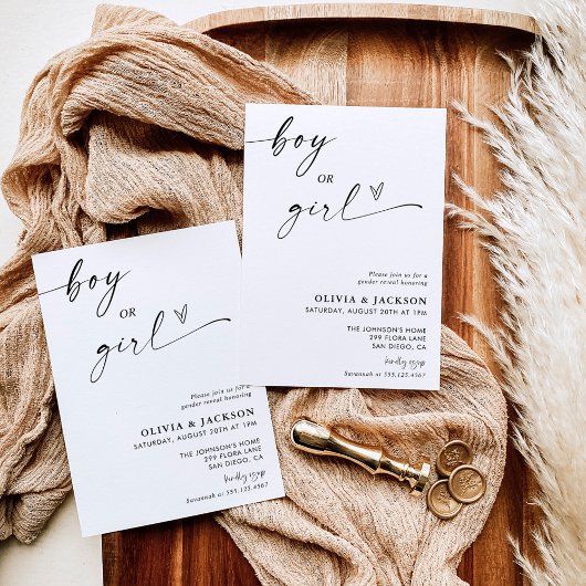 Geslacht onthullen uitnodiging | Neutrale Genderon