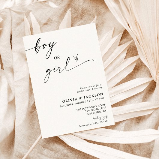 Geslacht onthullen uitnodiging | Neutrale Genderon