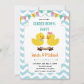 Geslacht onthullen uitnodiging van eenden (Voorkant)