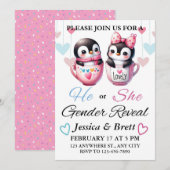 Geslacht onthullen uitnodigingen, persoonlijke uit kaart (Voorkant / Achterkant)