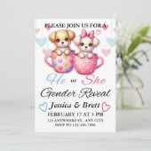 Geslacht onthullen uitnodigingen, persoonlijke uit kaart (Staand voorkant)