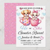 Geslacht onthullen uitnodigingen, persoonlijke uit kaart (Voorkant / Achterkant)