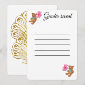 Geslacht onthullen uitnodigingskaart kaart (Voorkant / Achterkant)