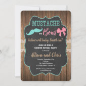 Geslacht onthullen uitnodigingssnor of strikken kaart (Voorkant)