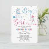 Geslacht onthullen Unicorn Boy of Girl Geslacht Kaart (Staand voorkant)