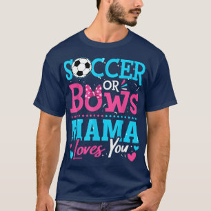 Geslacht onthullen Voetbal Voetbal mama houdt van  T-shirt