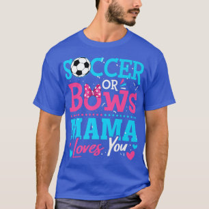 Geslacht onthullen Voetbal Voetbal mama houdt van  T-shirt