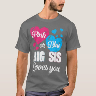 Geslacht onthullen voor Big Sister Baby shower Pin T-shirt