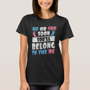Geslacht onthullen voor een geslacht Mam of pap on T-shirt