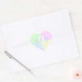 Geslacht onthullen vraagteken hart sticker (Envelop)