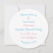 Geslacht onthullen vraagteken uitnodiging (Achterkant)