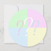 Geslacht onthullen vraagteken uitnodiging (Voorkant)
