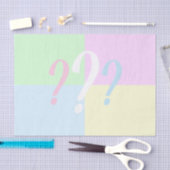 Geslacht onthullen vraagtekenpapier tissuepapier (Craft)