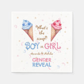 Geslacht onthullen wat de scoop is servet (Voorkant)