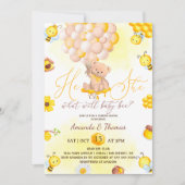 Geslacht onthullen wat teddybeer ballonnen zal zij kaart (Voorkant)