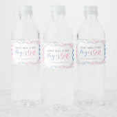 Geslacht onthullen waterfles labels-blauw & roze waterfles etiket (Flessen)