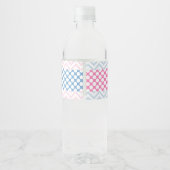 Geslacht onthullen waterfles labels-blauw & roze waterfles etiket (Achterkant)
