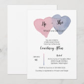 Geslacht onthullen Waterverf Baby shower uitnodige (Voorkant / Achterkant)