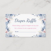 Geslacht onthullen waterverf Bloemen Luier Raffle Informatiekaartje (Voorkant)