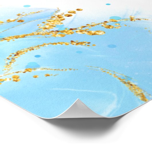 Geslacht onthullen welkomstbord oh baby roze blauw poster (Hoek)